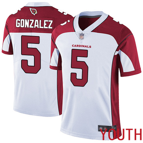 Arizona Cardinals Limited White Youth Zane Gonzalez Road Jersey NFL Football #5 Vapor Untouchable->youth nfl jersey->Youth Jersey
